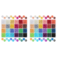 3360Pcs 6mm 24 Colors Round Pearls Beads with Holes for Jewelry Making Loose Spacer Beads for DIY Crafts Jewelry Making