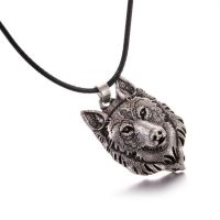 Men Wolf Head Pendant