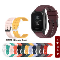 เงิน/สีดำหัวเข็มขัด20มม. ซิลิโคนกีฬาสายคล้องคอสำหรับ Garmin Venu Sq 2/Venu2 Plus/vivoactive 3เพลง/ผู้เบิกทาง645 245