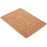 6 Pcs Table Mats Non Slip Rattan Placemats Dining Table Heat Resistant Woven Place Mats Insulation Heat Resistant Mats