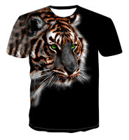 2023 Mens Tiger 3D Printed T-shirts Fashion Novelty Tiger Pattern Tops Short Sleeve Tee Shirts