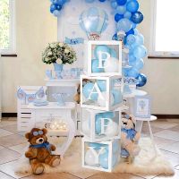 ；‘。、’ Balloon Transparent Box Letter Baby Shower Boy Girl Wedding Birthday Party Decoration Kids Gender Reveal 1St Birthday Decor