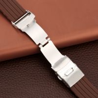 pengyigan Brown Silicone Watch Strap 18mm 20mm 22mm 24mm pasek do zegarka Durable Waterproof Bracelet Watch Band cinturino orologio