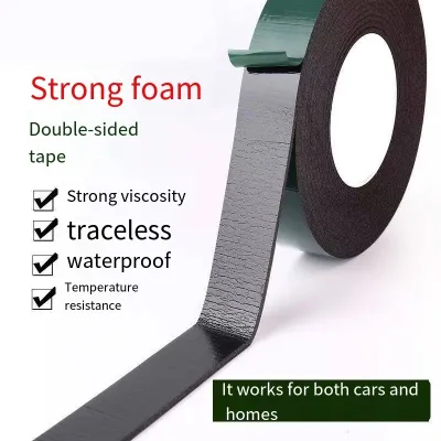 ☬✤ 10m Double Sided Tape Strong Adhesive Black Foam Tape for Cell Phone Repair Gasket Screen PCB Dust Proof 1mm Thick