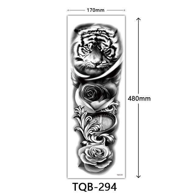 hot-dt-fake-tatoo-tiger-wolf-flowers-large-arm-sticker-sleeve-semi-permanent-man