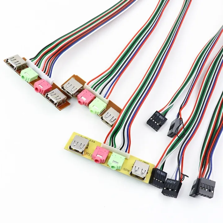 1pcs 2 USB PC Computer Case 6.8/7.4/7.8cm Front Panel USB Audio Port