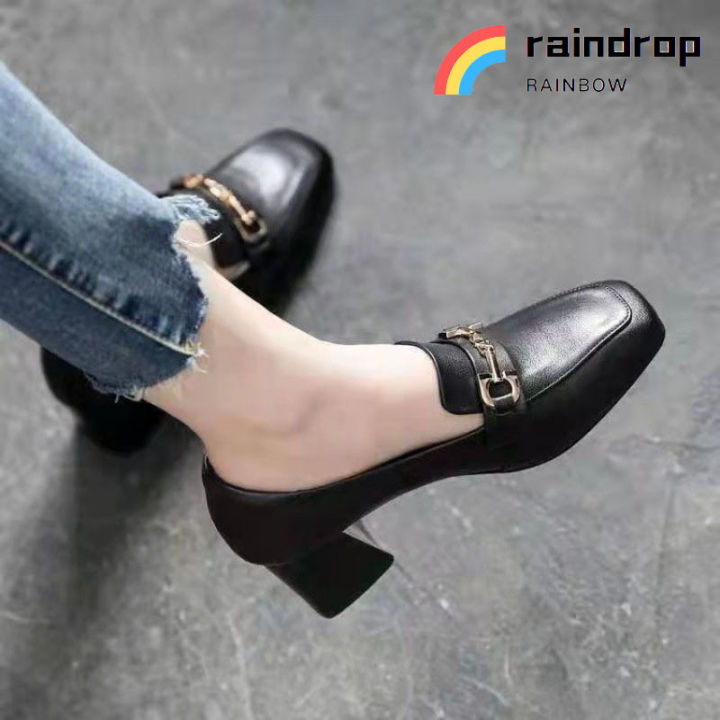 raindrop-work-shoes-รองเท้าคัทชูนักศึกษา-รองเท้ารับปริญญา-3-5-สูง-เริ่มตั้งแต่เบอร์-36-40-ราคา-350-บาท-ทุกไซส์