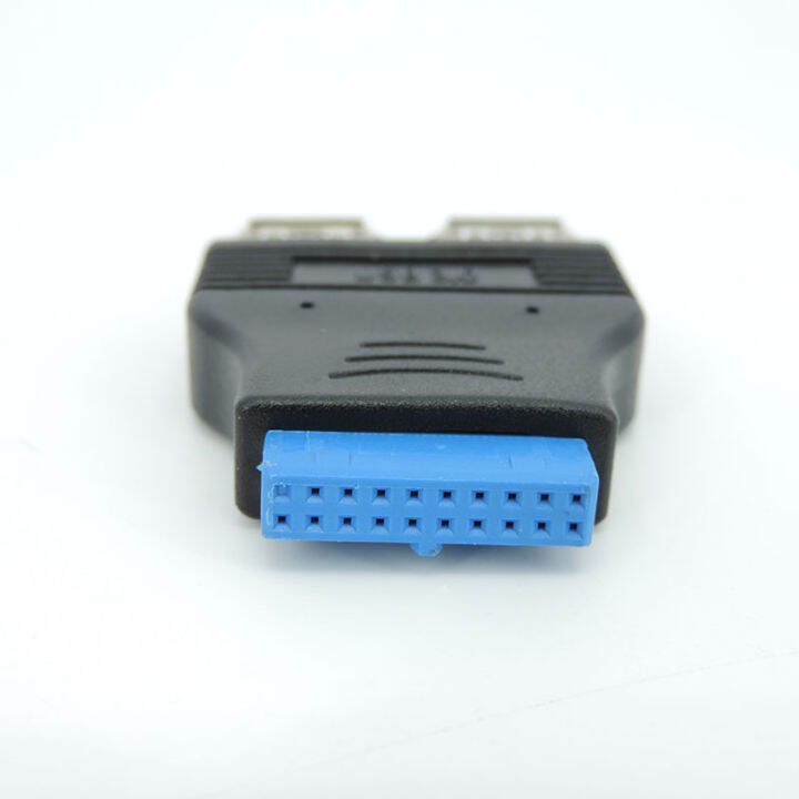 qkkqla-shop-1pcs-dual-port-usb-3-0-to-motherboard-mainboard-internal-20pin-header-adapter-20-pins-to-2-x-usb-a-female