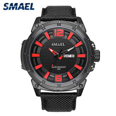 SMAEL Famous Luxury Brand Fashion Men Sport Watches 30M Waterproof Leather Strap Watches Male Quartz Wristwatches 1316