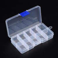 1Set Plastic Clear Beads Display Storage Case Box Bead Storage Containers with Adjustable Dividers Removable Grid Compartment 7x13x2.3cm