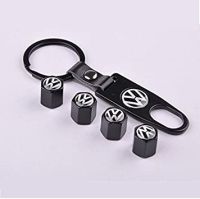 volkswagen beetle golf jetta caravelle black tire vaule cap wheel air cap จุ๊บลม วอร์คสวาเก้น ดำ ชุด 4 ชิ้น พร้อมพวงกุญแจ