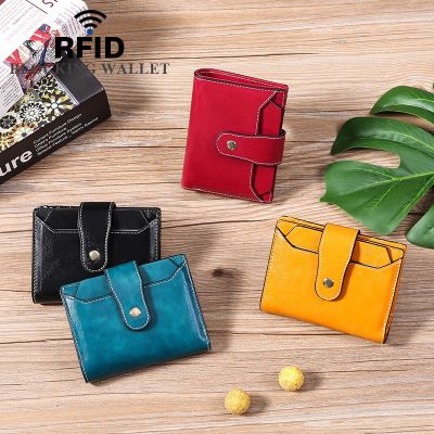 Wallets For Women Leather RFID Blocking Small Bifold Zipper Pocket Wallet Card Case Purse with ID Window Carteras Para Mujer