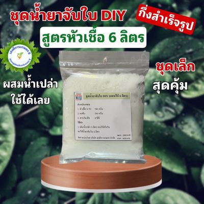 ชุดทำสารจับใบ น้ำยาจับใบ DIY กึ่งสำเร็จรูป เพียงผสมน้ำเปล่า ได้หัวเชื้อ 6 / 12 ลิตร