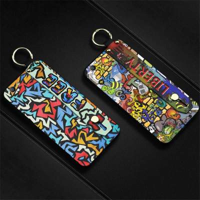 Soft Case Graffiti Phone Case For OPPO R9S plus Kickstand Durable Phone Holder Cute armor case New Arrival Wrist Strap