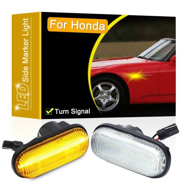 [HOT K] 12V Clear Lens LED Side Marker Lamp Assembly For Honda S2000