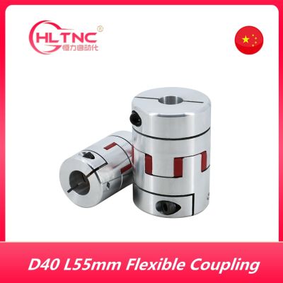 1pc CNC Flexible Jaw Spider Plum Coupling Shaft Coupler D40 L55mm 8mm 12mm 14mm 19mm With a keyway 5mm at one end for 3D printer