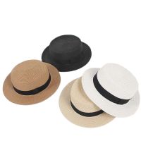 【CC】 2019 new womens hat Hat Breathable Large Brim Beach Boater Round Flat Top