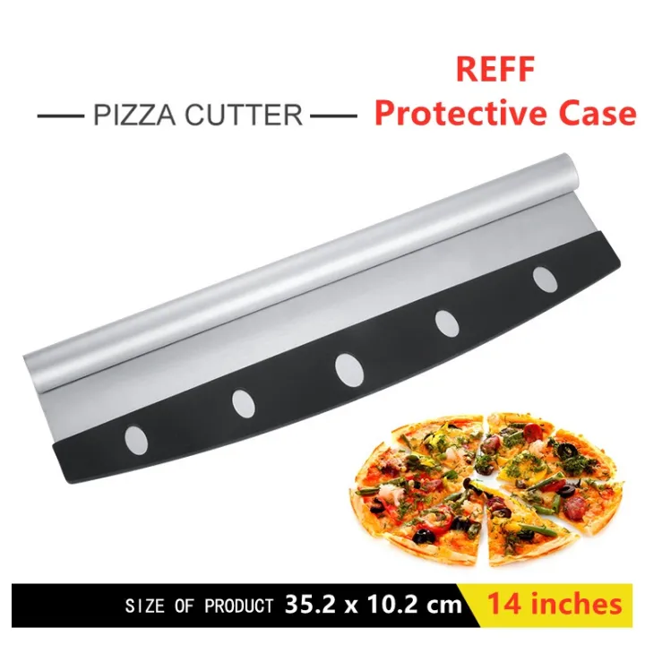 【COD】Stainless Steel Pizza Cutter, HalfMoon Shaped Pizza Cutter, Hob