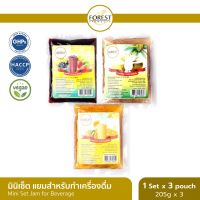 Forest Products แยมสำหรับทำเครื่องดื่ม เซ็ต 3 เกลอ สุดคุ้ม บรรจุแบบถุง 205กรัม ตรา Forest Products