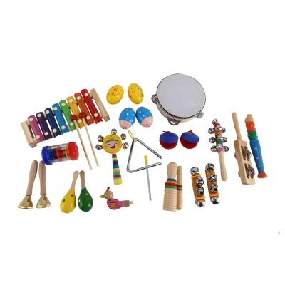 Kids Musical Instruments, 15 Types 23Pcs Wood Percussion Xylophone Toys For Boys And Girls Preschool Education With Storage Backpack