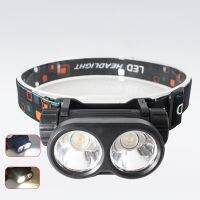 [Stock] 2 LED USB Charging Strong Light Headlights Intelligent Night /USB Rechargeable Led Head Lamp /X4 Waterproof T004 Fishing Headlight with 2 Modes and Adjustable Headband Perfect for Camping Hiking Outdoors Hunting