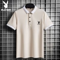 playboy เสื้อโปโล คอปก แขนสั้น แฟชั่นสําหรับผู้ชาย