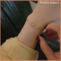 Pinellia ดอกไม้กำไลลูกปัดนำโชคสร้างสรรค์,เหมาะเป็นมงคลสำหรับผู้หญิงน่ารักของขวัญแฟชั่นเจ้าอารมณ์