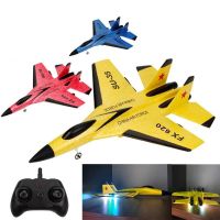 【LZ】✎  SU35 RC avião com luzes LED para crianças 2.4G aeronaves modelo voador planador avião EPP brinquedos de espuma presentes