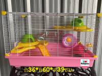 ?็Hamster Cage 60cm? สวรรค์ของเจ้าหนูแฮมสเตอร์ กรงหนูแฮมสเตอร์ขนาดใหญ่ ++พร้อมอุปกรณ์ครบชุด++