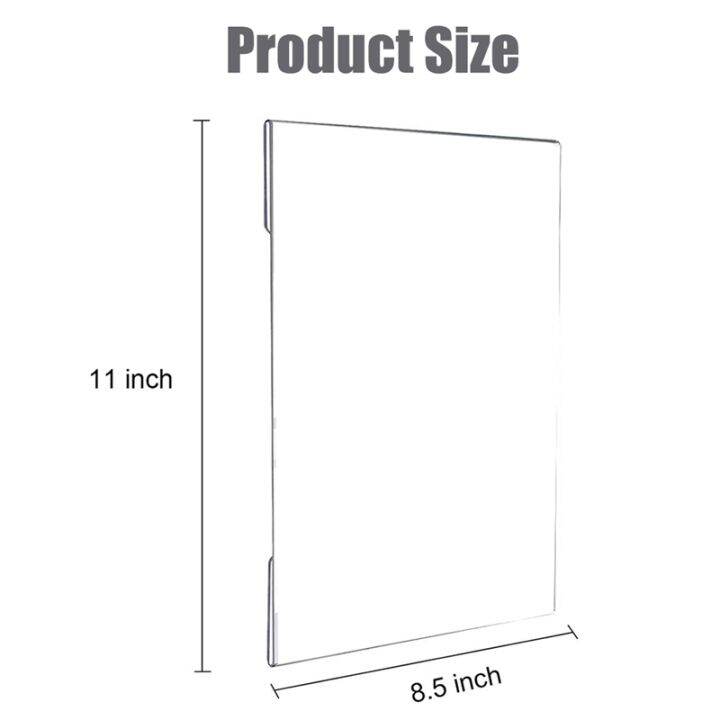 10pcs-sign-holders-with-double-sided-adhesive-tape-clear-acrylic-for-wall-sign-memo-document-menus-display