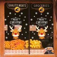 【cw】 cuteChristmas Wall Stickers Window GlassDecalsMurals New YearDecorations for Home 【hot】