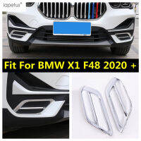 กันชนหน้าไฟตัดหมอกโคมไฟกรอบตกแต่งปกตัด Fit สำหรับ BMW X1 F48 2020 2021 ABS โครเมี่ยมอุปกรณ์ภายนอกอานิสงส์ชุด