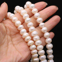 100 Real Natural Freshwater White Pearls Punch Beads Vertical Perforated Beads 36 cm Strand 10-11mm For Jewelry Making Necklace