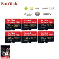 SANDISK Extreme Pro Class10ไมโคร SD การ์ดความจำ4K A2 200MBS 100MBS 100MBS 32GB 64GB 128GB 256GB