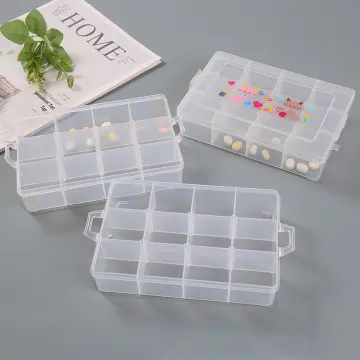 10 Grid Clear Plastic Storage Box Jewelry Bead Screw Organizer