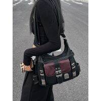 2023 Trendy Y2k Diesel Bag Cool Girl Crossbody Bags Design Hiphop Rock Gothic Shoulder Bag Underarm Large Capacity Long Strap