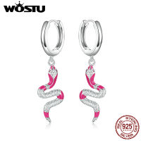 WOSTU 925 Real Sterling Silver Delicate Snake Drop Dangle Earrings For Women Newest Fine Jewelry Gift Original Design FNE577