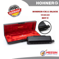 HOHNER CX12 BLACK  (KEY OF C)  ฮาร์โมนิก้า แบบโครมาติก  FREE! HARD CASE *** MADE IN GERMANY ***