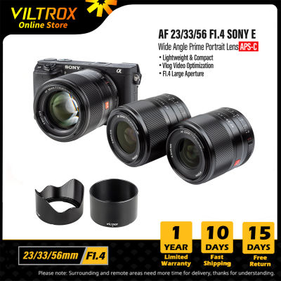 VILTROX 23mm 33mm 56mm E Lens F1.4 APS-C AF E Mount Auto Focus STM Large Aperture Wide Angle Prime Lens for Sony E A7 A7RIII A7S A7MIV A6000 A6300 Mirrorless Camera