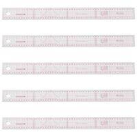 5X Sewing Tailor 54 cm Shared Double Side Metric Straight Ruler Transparent Pink