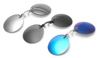 1PC Fashion Clip Sunglasses Men Round Glasses Hacker Rimless UV400