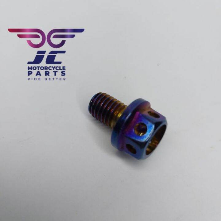 TRANSMISSION OIL DRAIN PLUG BOLT ( TITANIUM ) FOR HONDA DIO 1 2 3