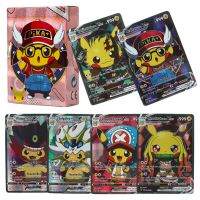 Holographic Cards Pikachu Luffy Tanjirou Piece Goku Eva Frieza Anime Characters English Card