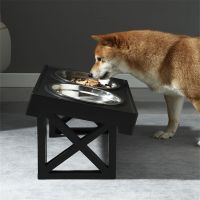 Dogs Double Bowls With Stand Adjustable Height Pet Feeding Dish Bowl Medium Big Dog Elevated Food Water Feeders Cat Lift Table