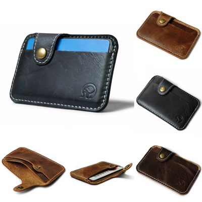 Men Business Leather Cash ID Card Holder Blocking Slim Wallet Coin Purse Card Case Credit Card Wallet Cash Wallet Card Holder