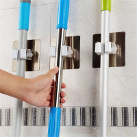 【COD&amp;Ready Stock】Mop Holder Broom Hooks Rack Bathroom Accessories Home and Kitchen Organize Wall Mounted Hanger Home Storage Suction Hanging Pipe