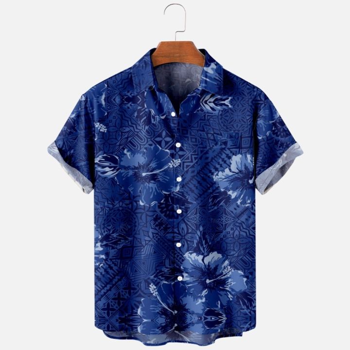 เสื้อเชิ้ตฮาวายพิมพ์ลาย3d-สำหรับผู้ชายเสื้อเชิ้ตแขนสั้นชายหาดกระดุมแถวเดียวใส่สบายฤดูร้อน