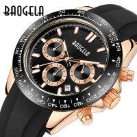 Baogela New Ditona Silicone Band Watch Mens Three-Eye Six-Pin Waterproof Business Casual Quartz Watch