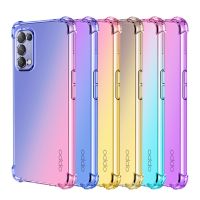 （A Boutique）สำหรับ Oppo Reno 2F 2Z 3 Pro 5G Reno4 4 SE 4Z Luxury ครึ่งโปร่งใสโทรศัพท์5 6 5F 5K 5Z ACE 2