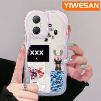 YIWESAN เคสสำหรับ Infinix ขายดี20 20i ร้อน20 Play ขายดี30 30i ร้อน30เคสแนวโน้มแฟชั่นลายกราฟฟิตีแนวสตรีทหุ่นยนต์สุดเท่โค้งเคสใสเนื้อครีมใสฝาครอบป้องกันเคสมือถือ